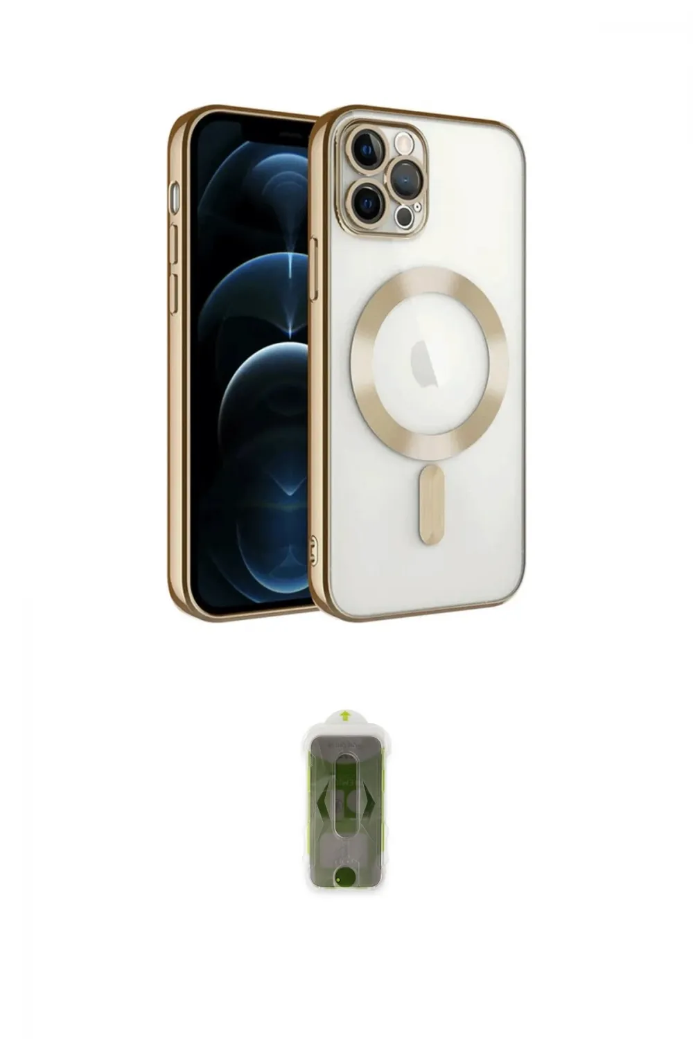 ieg™ iPhone 14 Pro Max Kılıf Nova Işık Özel Seri - Siyah Joko Magic 5D Hayalet Cam