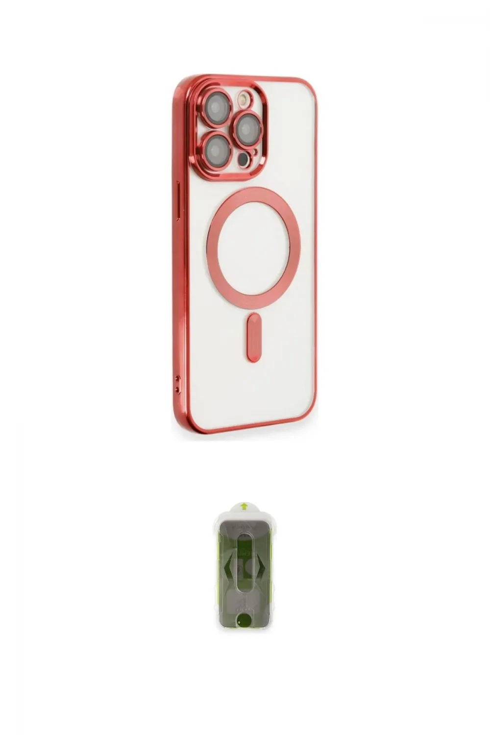 ieg™ iPhone 14 Pro Max Kılıf Nova Işık Özel Seri - Siyah Joko Magic 5D Hayalet Cam