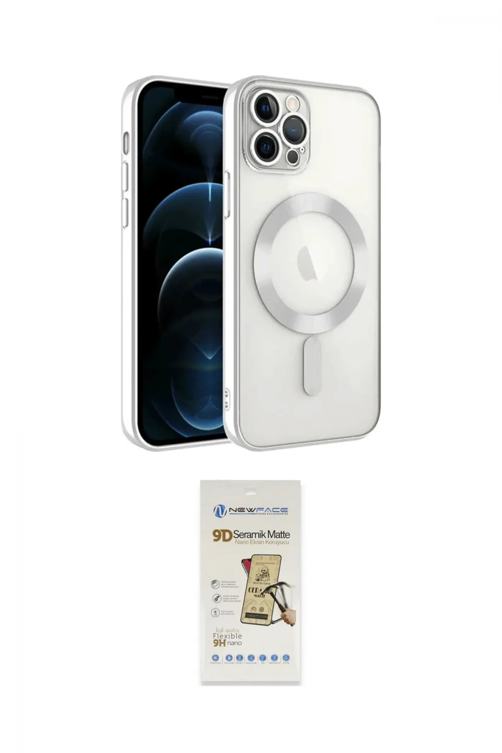 ieg™ iPhone 14 Pro Max Kılıf Nova Işık Özel Seri - Siyah Mat Seramik Nano Ekran Koruyucu