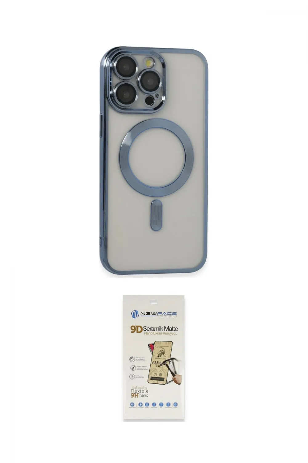 ieg™ iPhone 14 Pro Max Kılıf Nova Işık Özel Seri - Siyah Mat Seramik Nano Ekran Koruyucu
