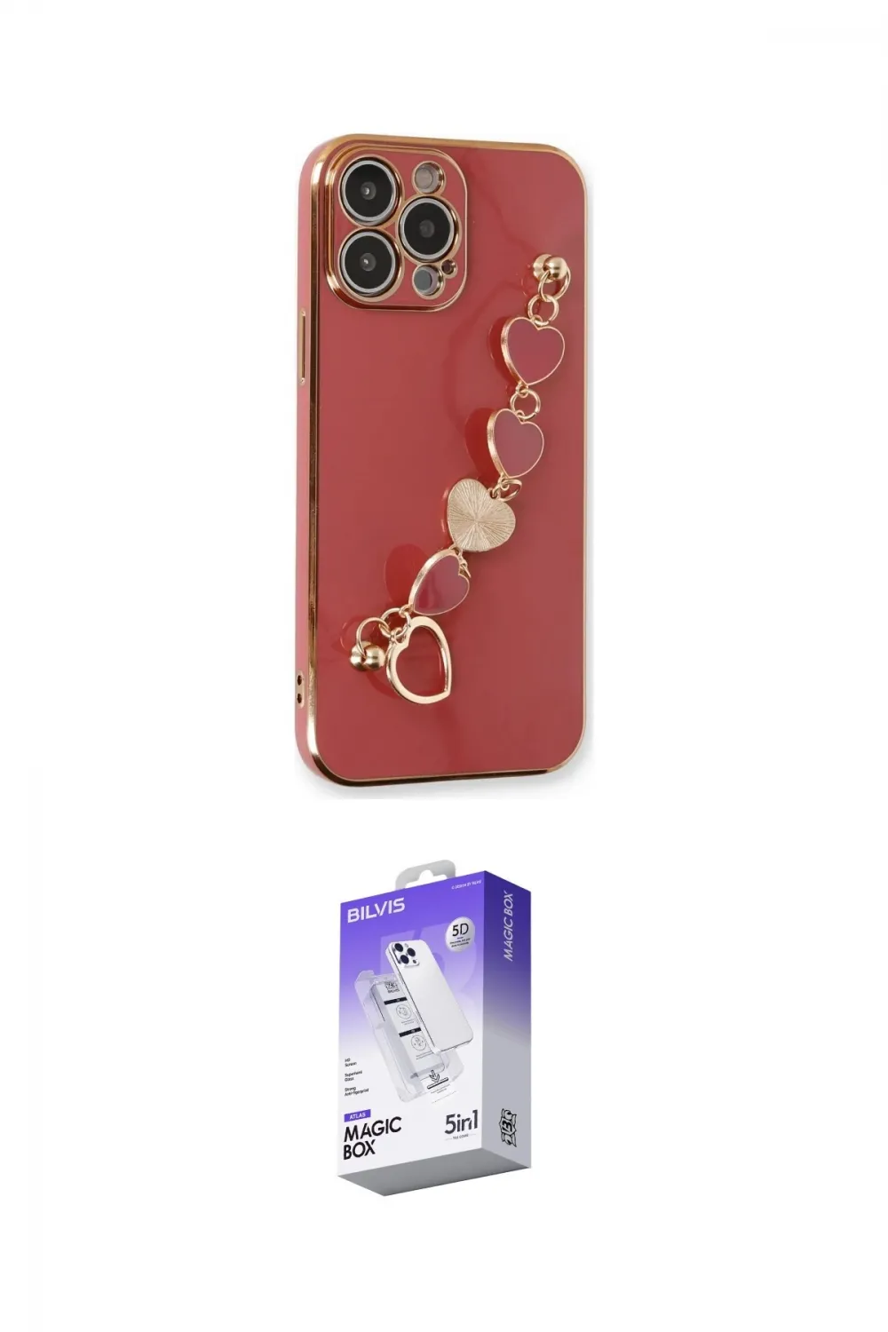 ieg™ iPhone 14 Pro Max Kılıf Nova Işık Prime - Siyah Bilvis 5in1 3D Magic Cam Ekran Koruyucu