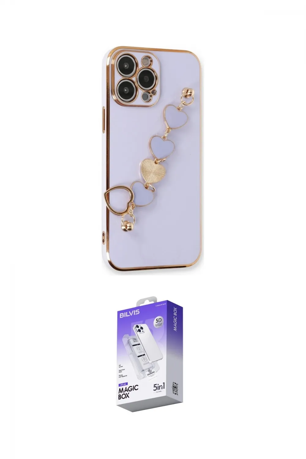 ieg™ iPhone 14 Pro Max Kılıf Nova Işık Prime - Siyah Bilvis 5in1 3D Magic Cam Ekran Koruyucu