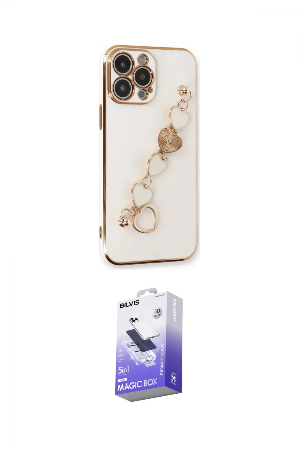 ieg™ iPhone 14 Pro Max Kılıf Nova Işık Prime - Siyah Bilvis 5in1 5D Magic Hayalet Cam Ekran Koruyucu