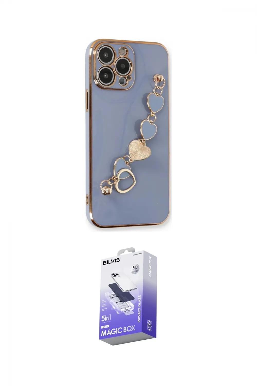 ieg™ iPhone 14 Pro Max Kılıf Nova Işık Prime - Siyah Bilvis 5in1 5D Magic Hayalet Cam Ekran Koruyucu