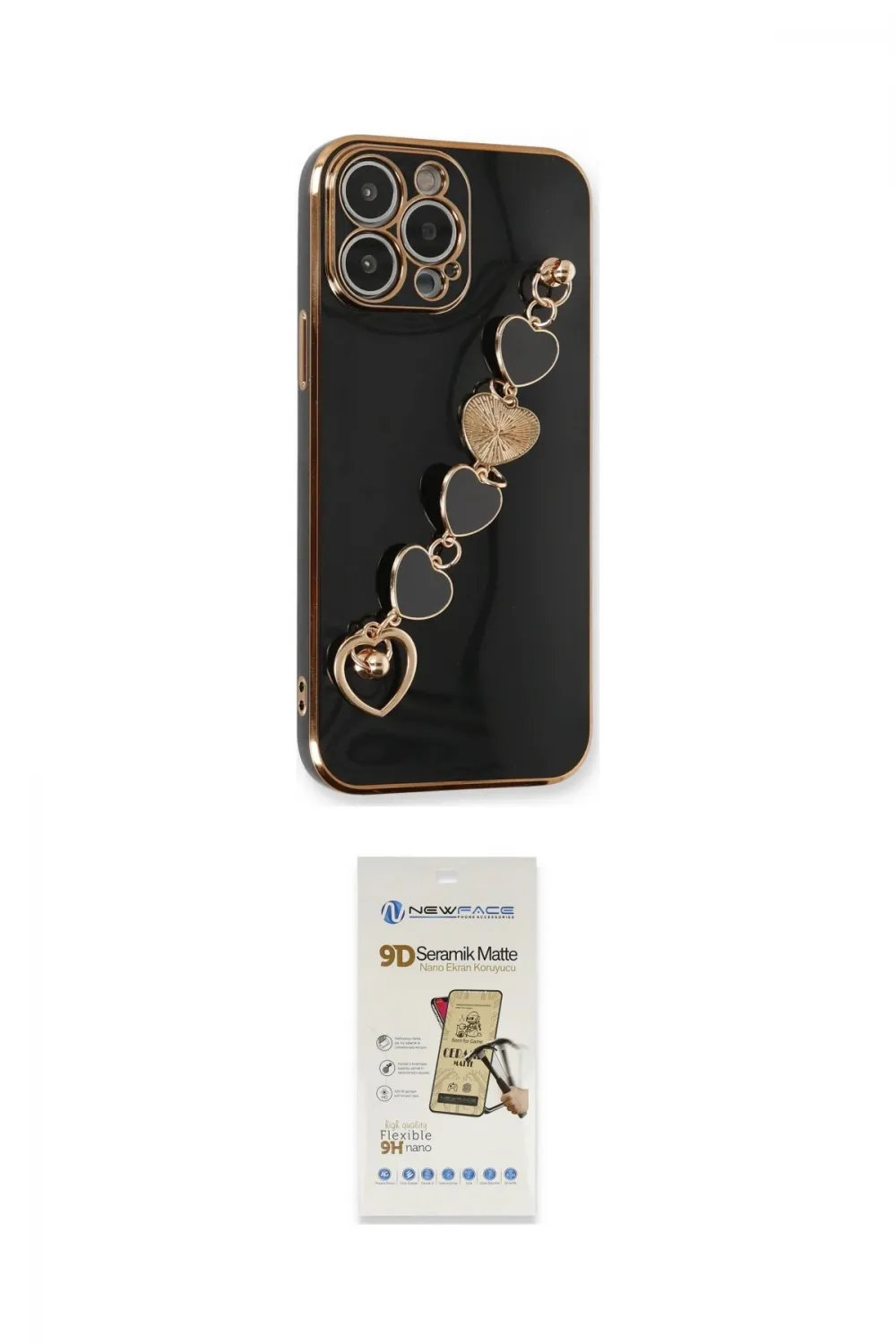 ieg™ iPhone 14 Pro Max Kılıf Nova Işık Prime - Siyah Mat Seramik Nano Ekran Koruyucu