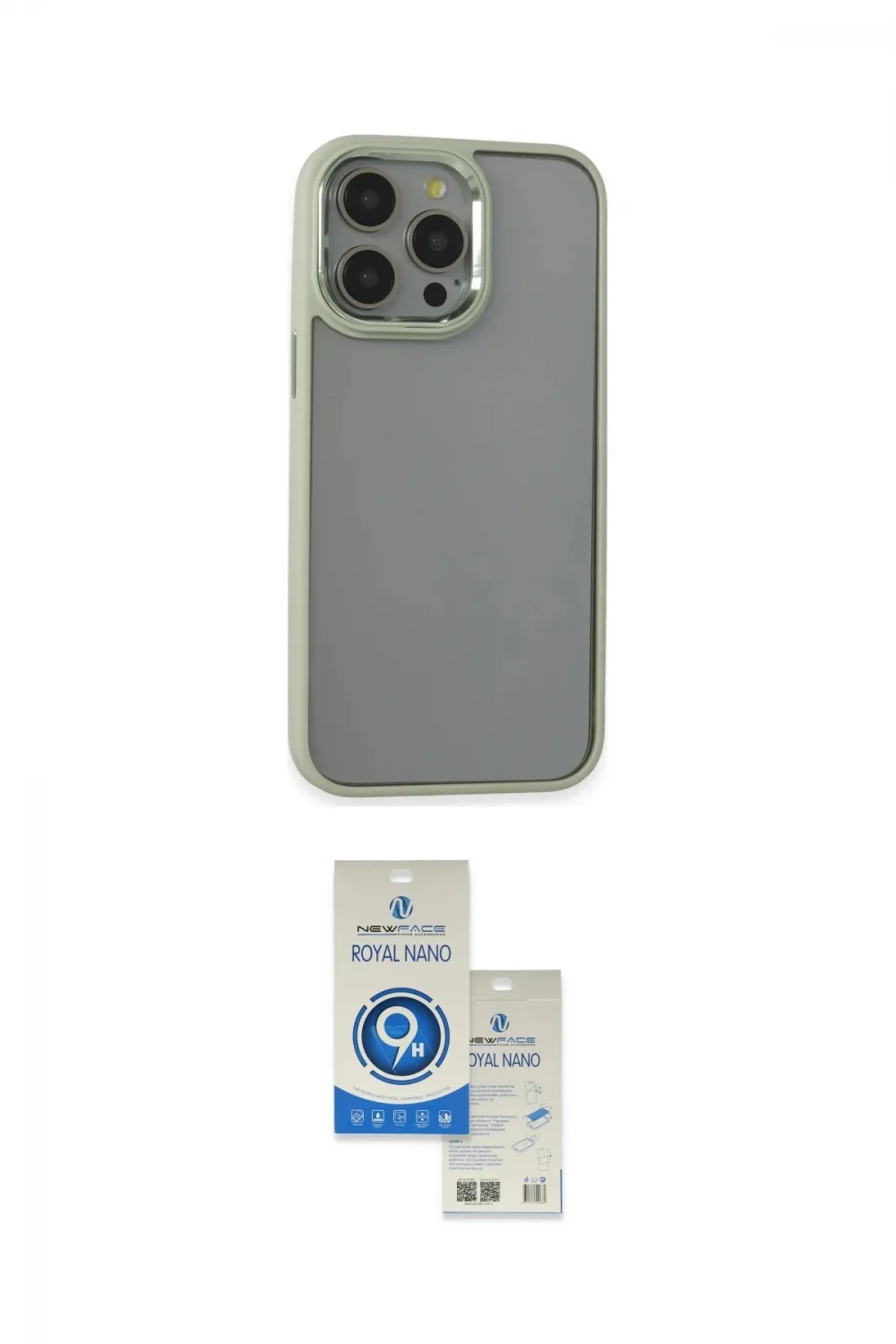 ieg™ iPhone 14 Pro Max Kılıf Nova Işık Serisi - Şeffaf Royal Nano Ekran Koruyucu
