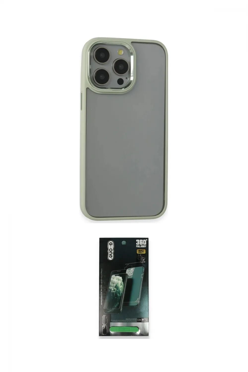 ieg™ iPhone 14 Pro Max Kılıf Nova Işık Serisi - Siyah 360 Mat Full Body Arka Koruyucu