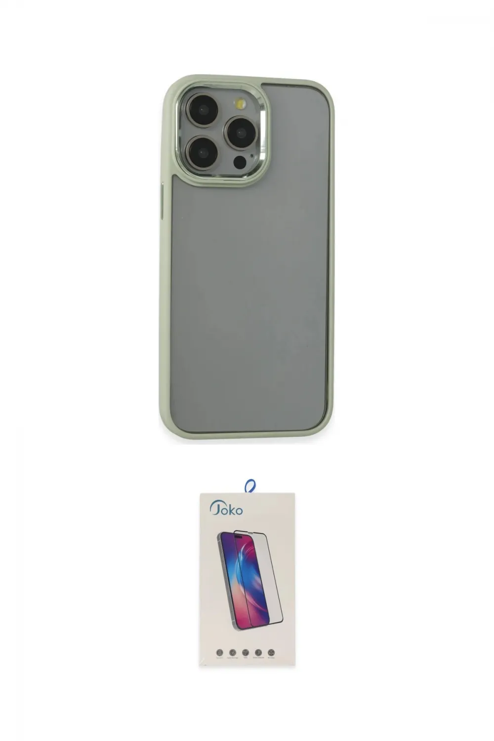 ieg™ iPhone 14 Pro Max Kılıf Nova Işık Serisi - Siyah Joko 5D Cam