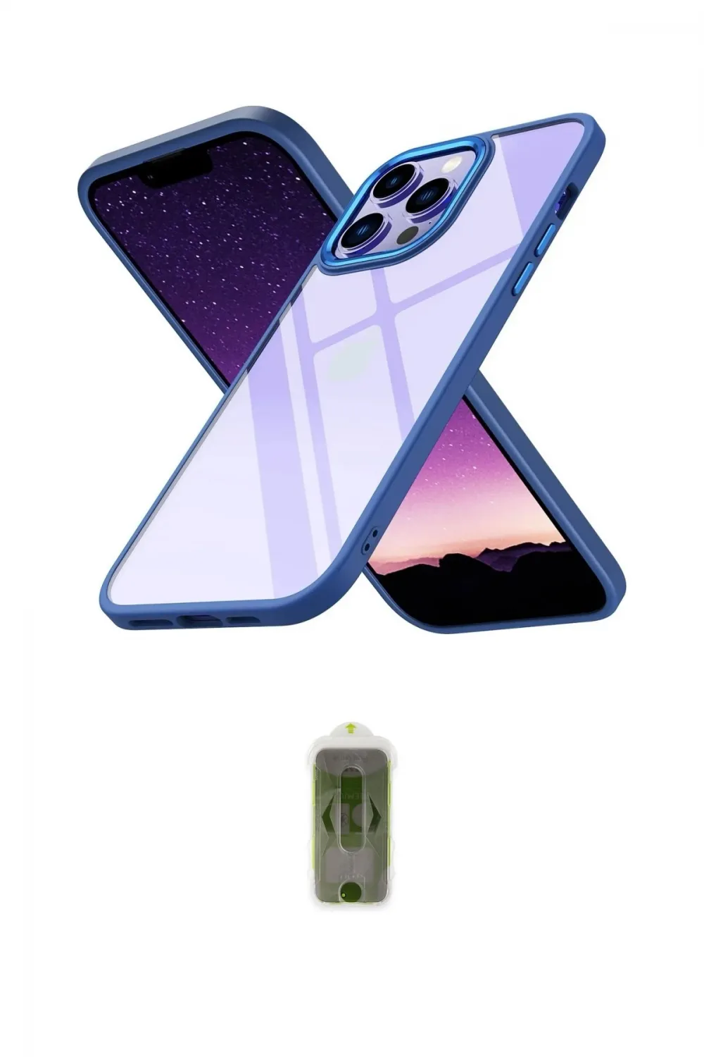 ieg™ iPhone 14 Pro Max Kılıf Nova Işık Serisi - Siyah Joko Magic 5D Hayalet Cam