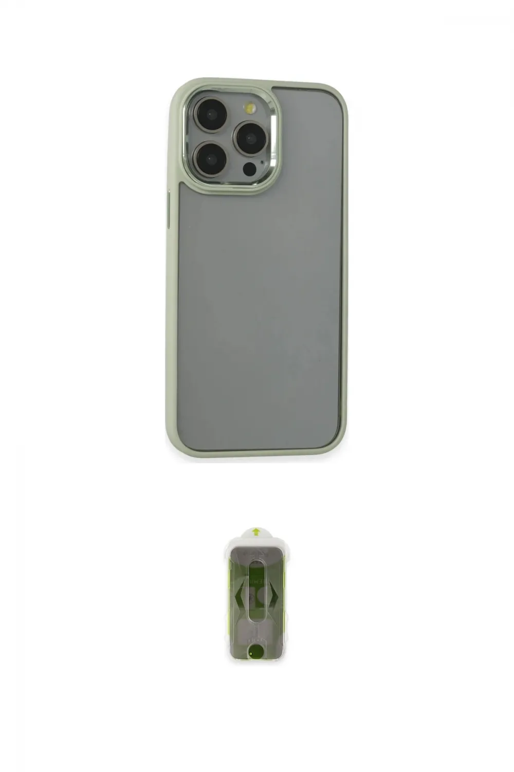ieg™ iPhone 14 Pro Max Kılıf Nova Işık Serisi - Siyah Joko Magic 5D Hayalet Cam