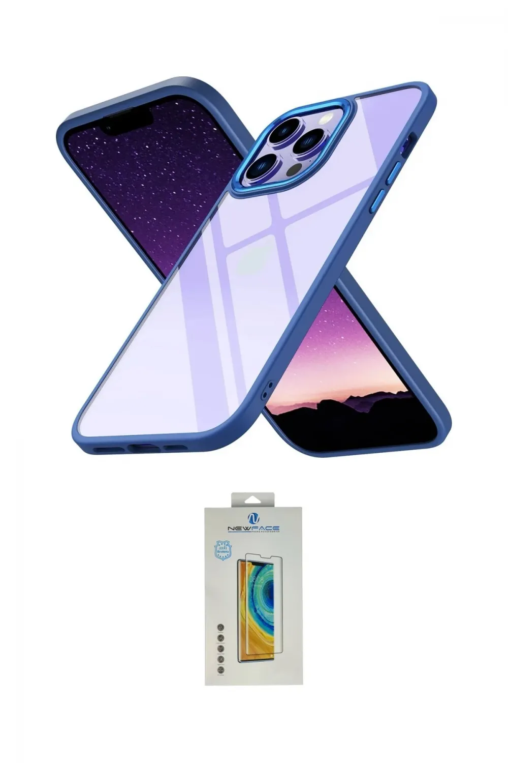 ieg™ iPhone 14 Pro Max Kılıf Nova Işık Serisi - Siyah Polymer Nano Ekran Koruyucu