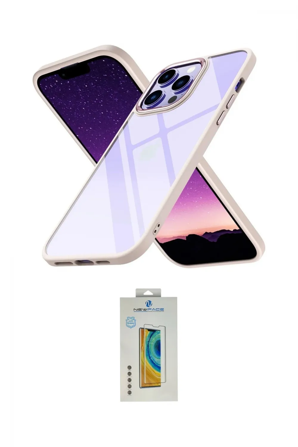 ieg™ iPhone 14 Pro Max Kılıf Nova Işık Serisi - Siyah Polymer Nano Ekran Koruyucu