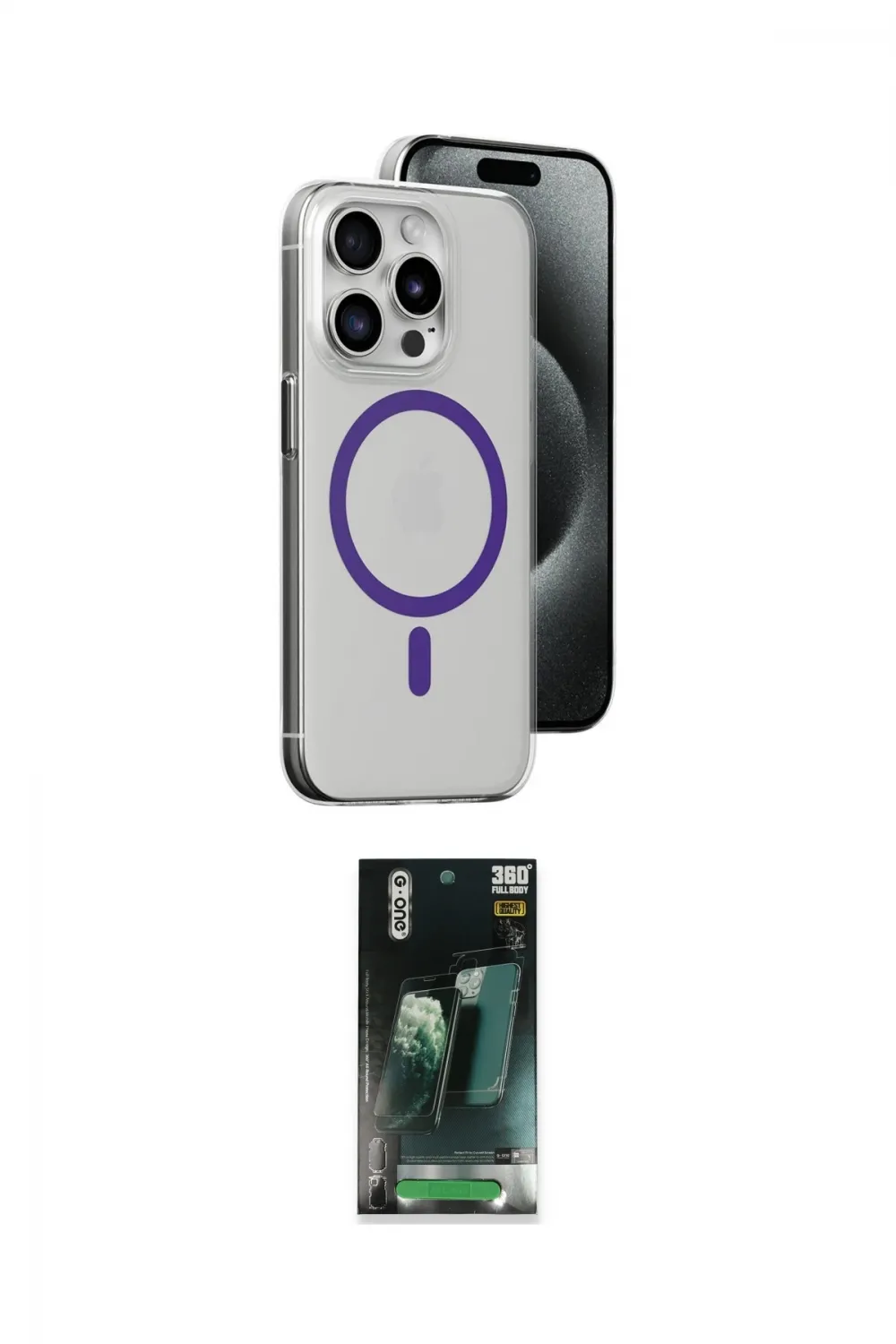 ieg™ iPhone 14 Pro Max Kılıf Odak Form Özel Seri - Siyah 360 Mat Full Body Arka Koruyucu
