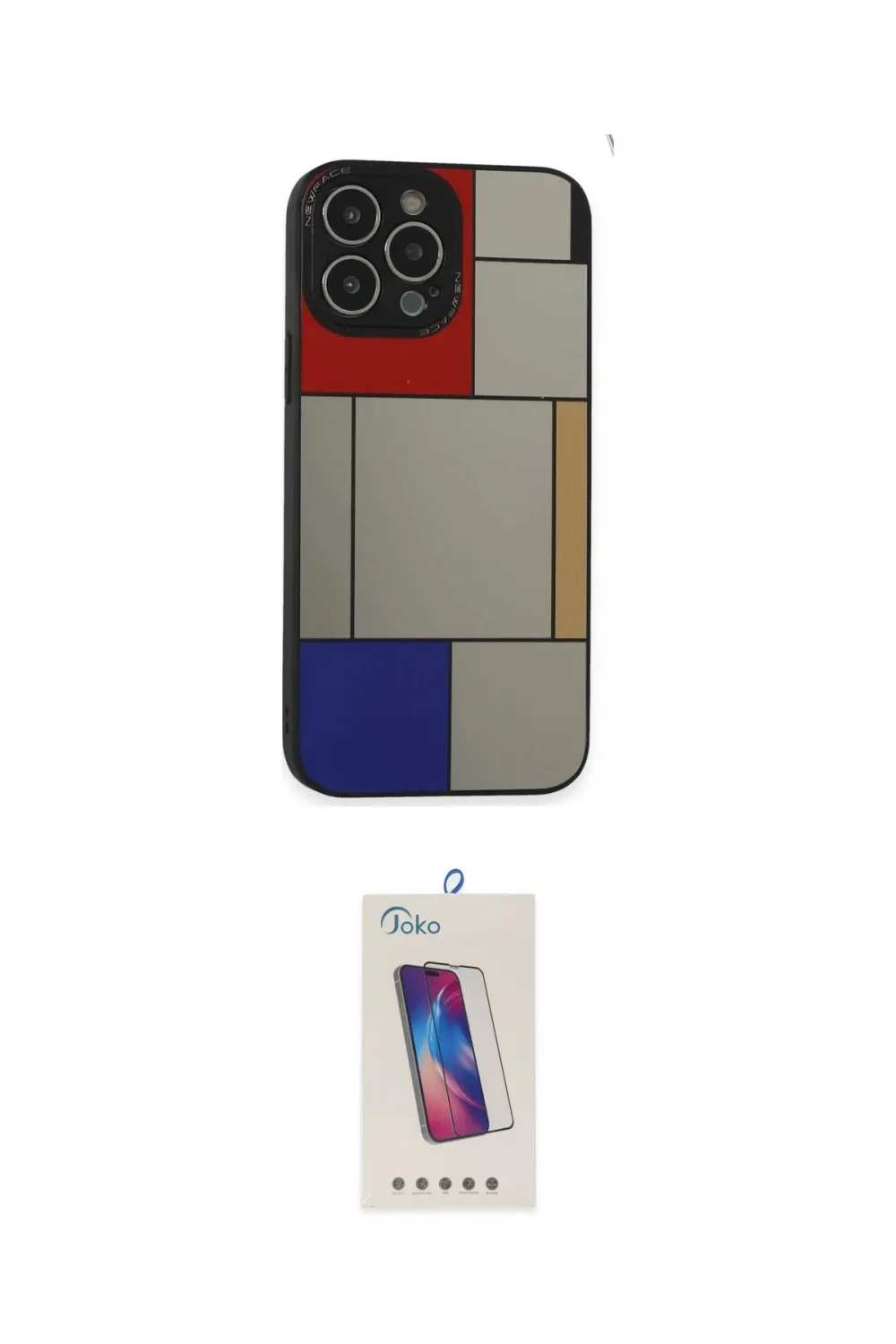 ieg™ iPhone 14 Pro Max Kılıf Odak Klasik Serisi - Siyah Joko 5D Cam