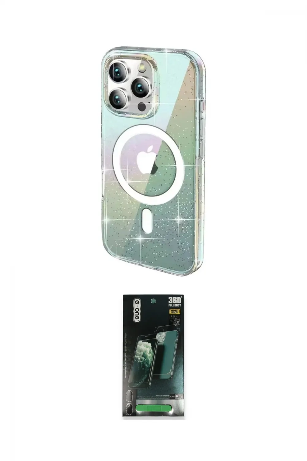 ieg™ iPhone 14 Pro Max Kılıf Odak Modern Serisi - Şeffaf 360 Full Body Arka Koruyucu