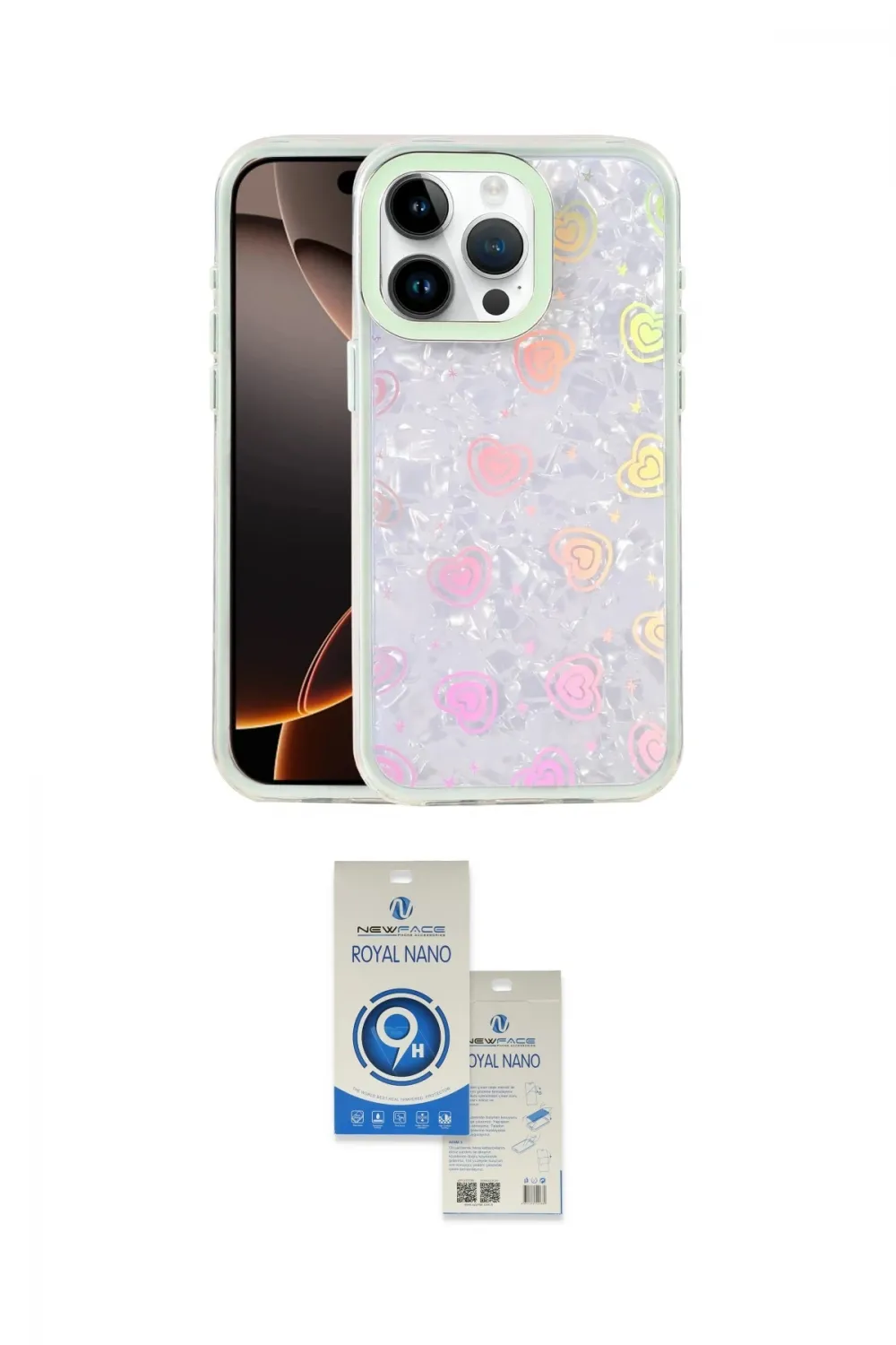 ieg™ iPhone 14 Pro Max Kılıf Odak Prime - Şeffaf Royal Nano Ekran Koruyucu