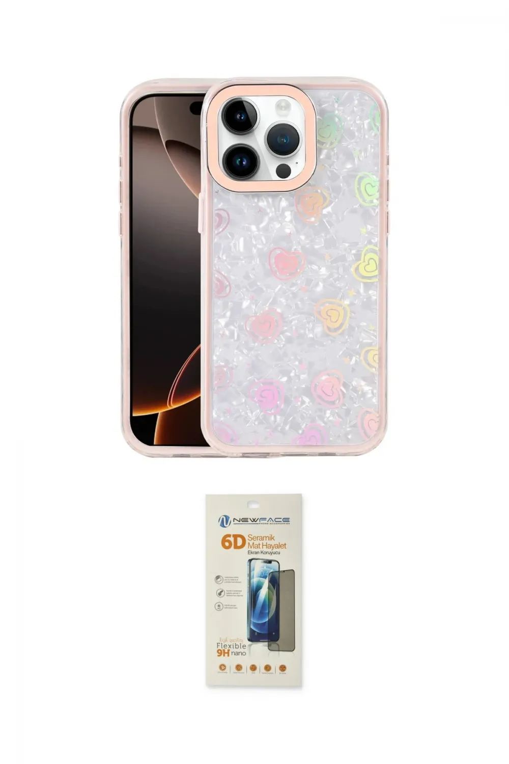ieg™ iPhone 14 Pro Max Kılıf Odak Prime - Siyah 6D Mat Seramik Hayalet Nano Ekran Koruyucu