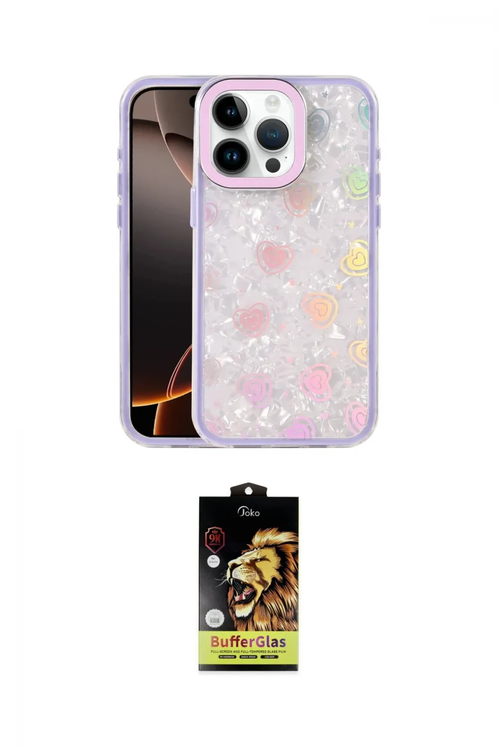 ieg™ iPhone 14 Pro Max Kılıf Odak Prime - Siyah Buffer Cam Ekran Koruyucu