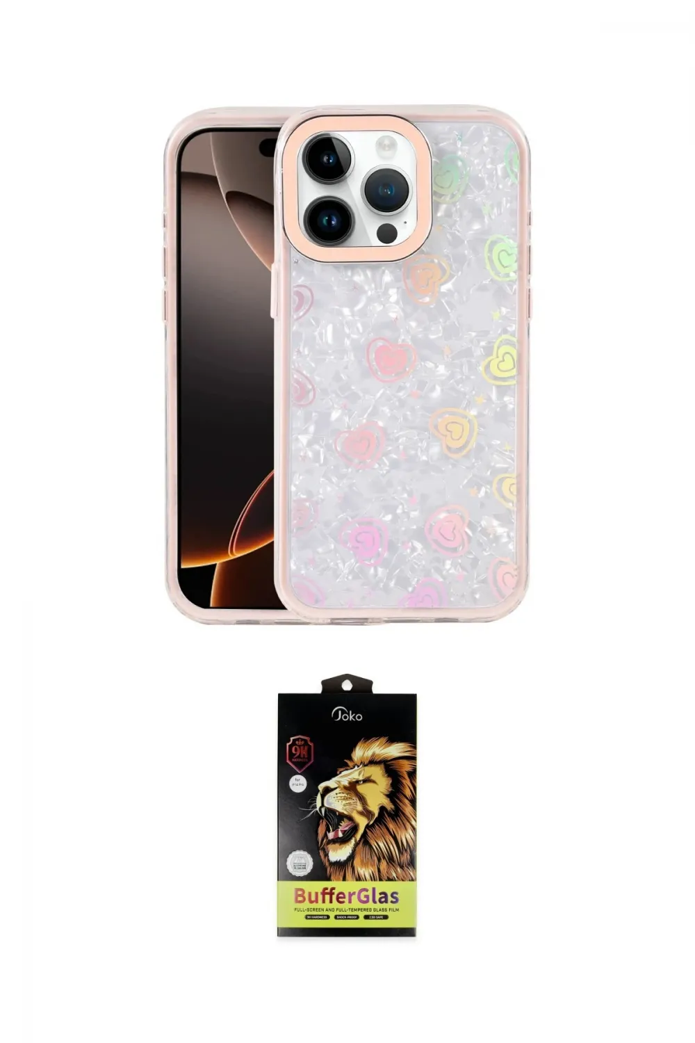 ieg™ iPhone 14 Pro Max Kılıf Odak Prime - Siyah Buffer Cam Ekran Koruyucu