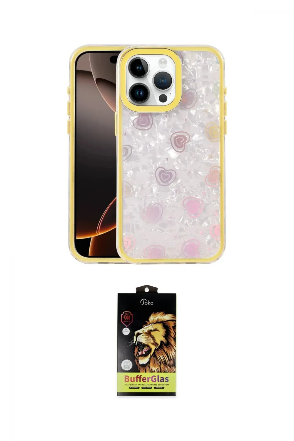 ieg™ iPhone 14 Pro Max Kılıf Odak Prime - Siyah Buffer Cam Ekran Koruyucu