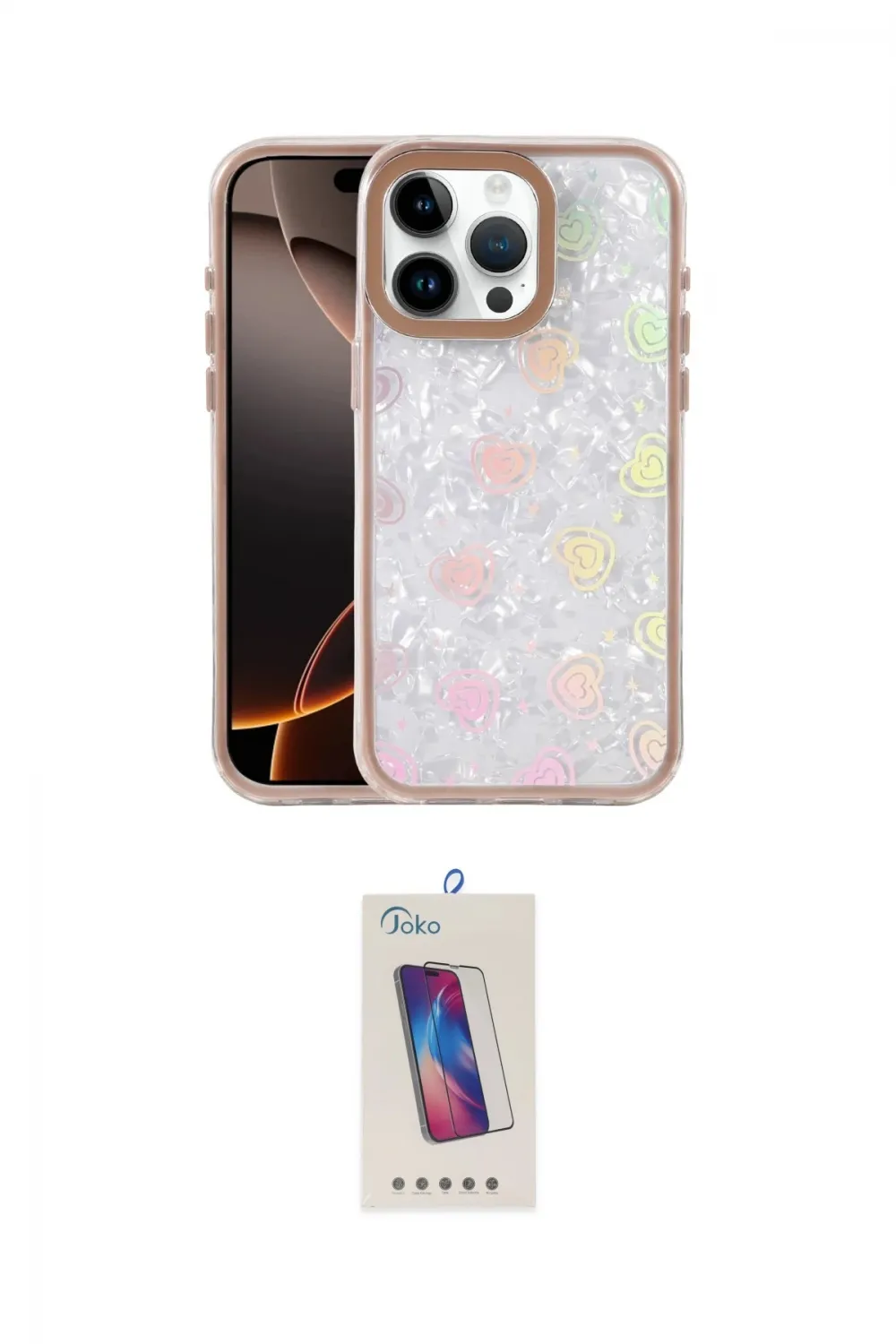 ieg™ iPhone 14 Pro Max Kılıf Odak Prime - Siyah Joko 5D Cam