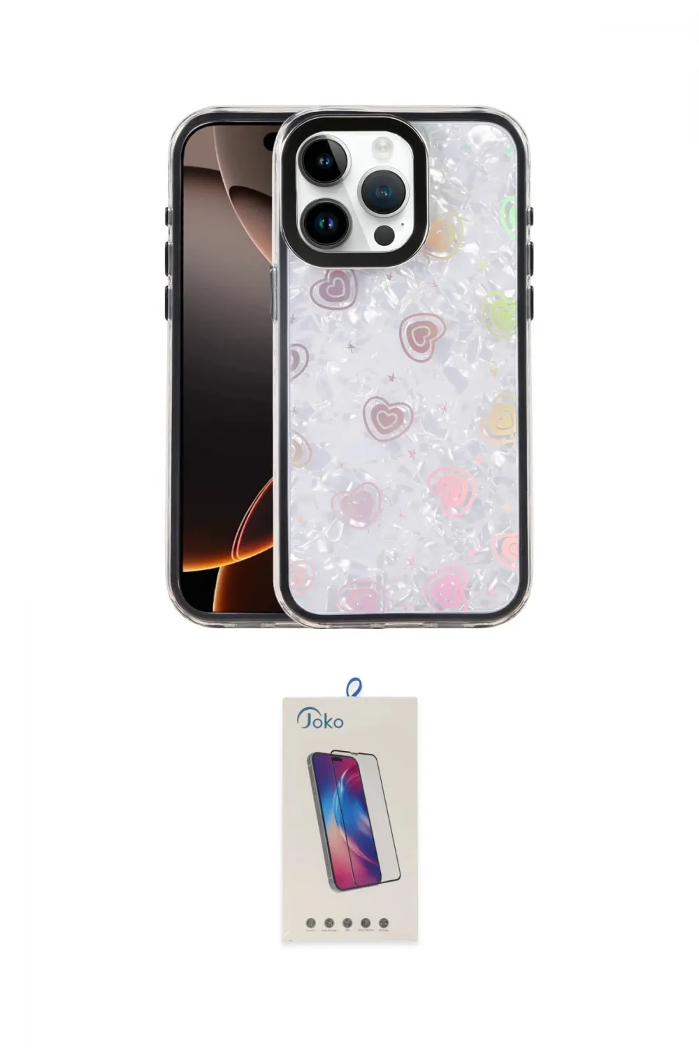 ieg™ iPhone 14 Pro Max Kılıf Odak Prime - Siyah Joko 5D Cam