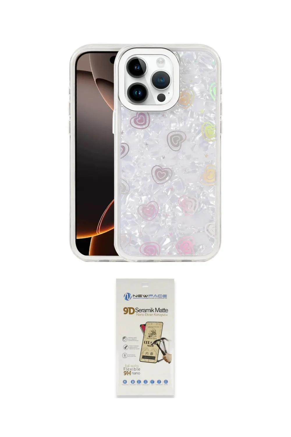ieg™ iPhone 14 Pro Max Kılıf Odak Prime - Siyah Mat Seramik Nano Ekran Koruyucu
