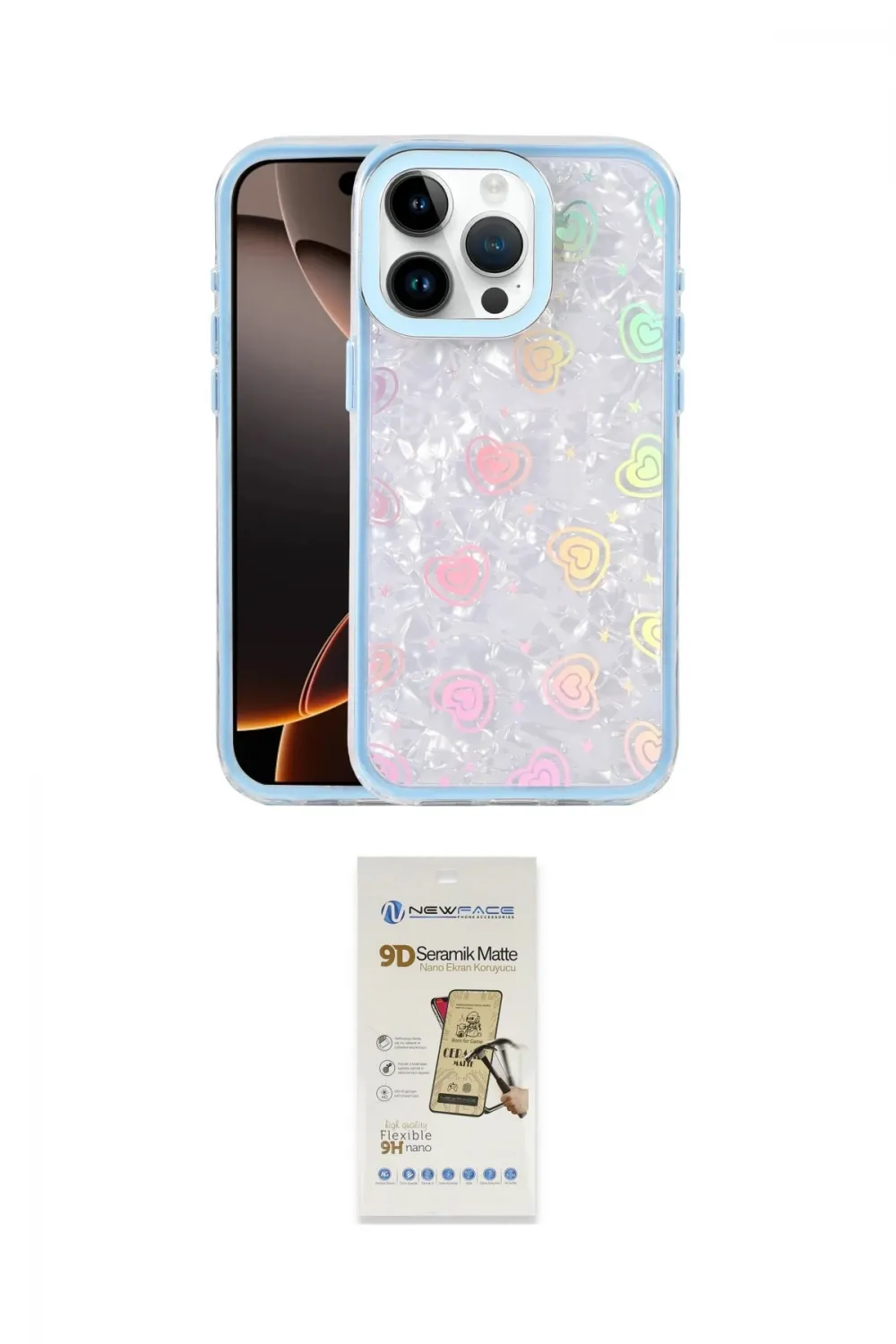 ieg™ iPhone 14 Pro Max Kılıf Odak Prime - Siyah Mat Seramik Nano Ekran Koruyucu