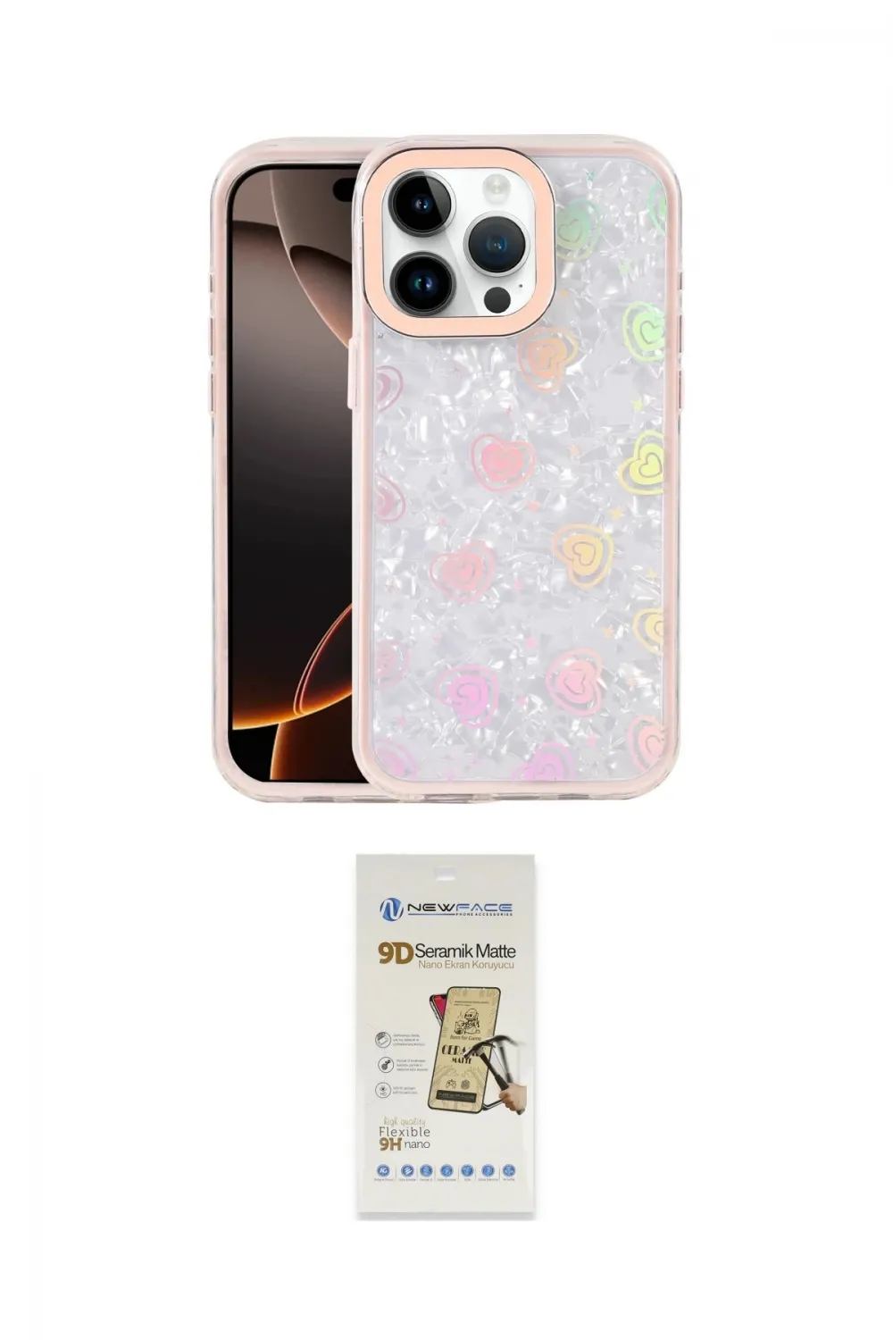 ieg™ iPhone 14 Pro Max Kılıf Odak Prime - Siyah Mat Seramik Nano Ekran Koruyucu