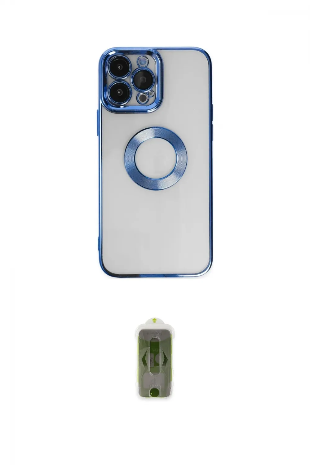 ieg™ iPhone 14 Pro Max Kılıf Pusula Form - Siyah Joko Magic 5D Hayalet Cam