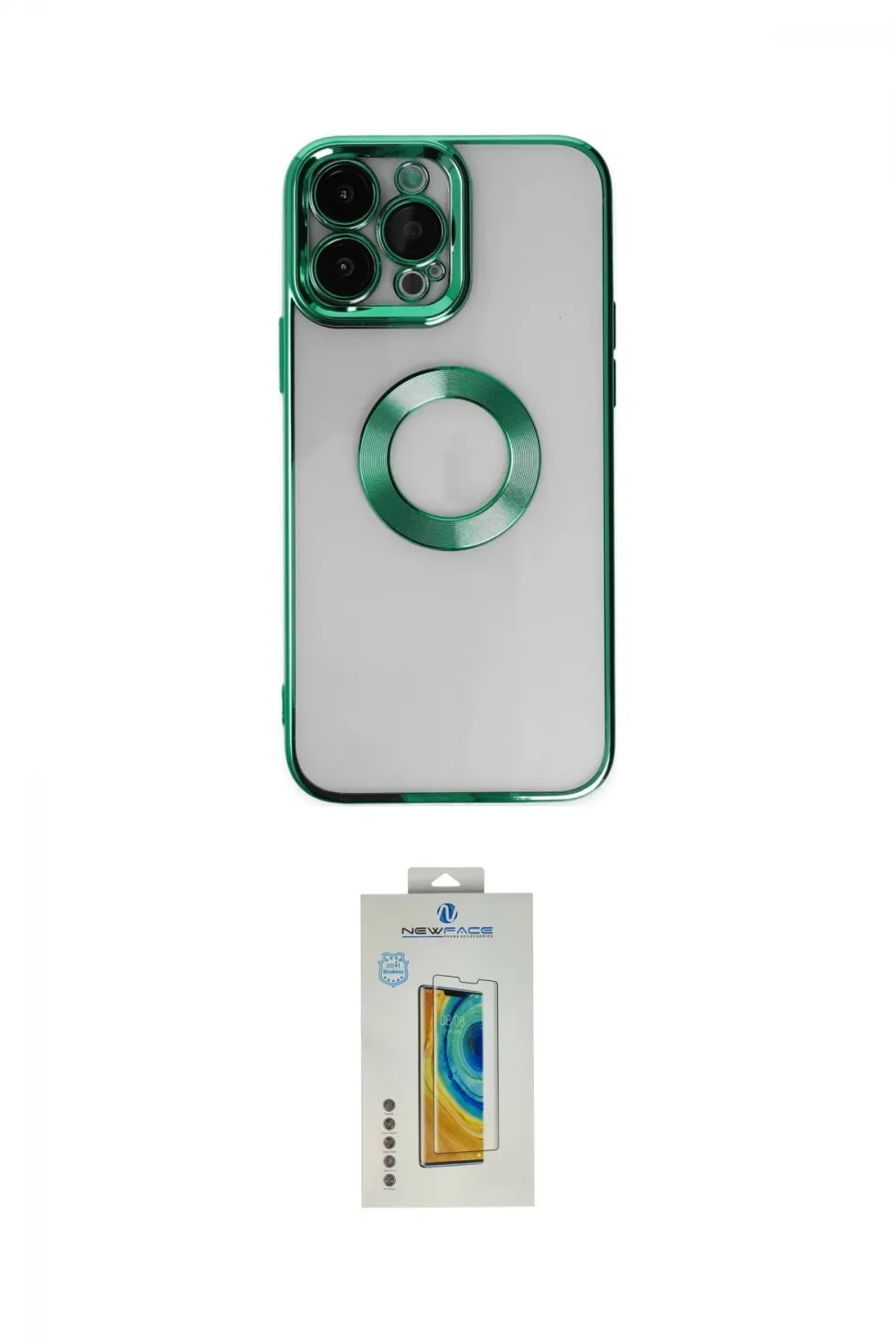 ieg™ iPhone 14 Pro Max Kılıf Pusula Form - Siyah Polymer Nano Ekran Koruyucu