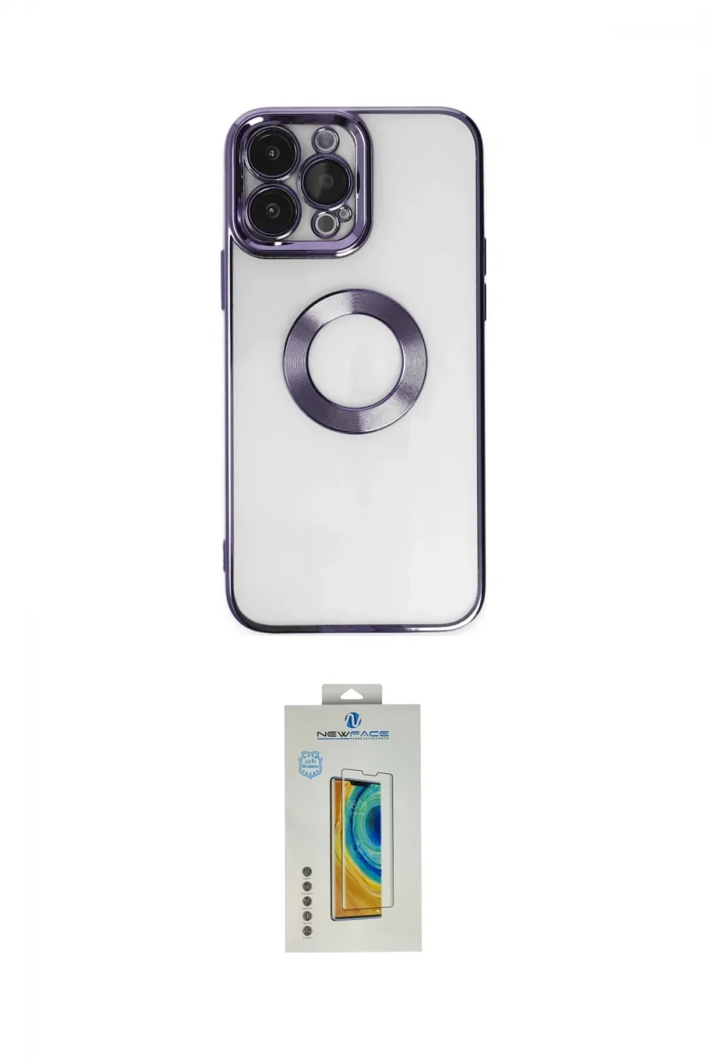 ieg™ iPhone 14 Pro Max Kılıf Pusula Form - Siyah Polymer Nano Ekran Koruyucu