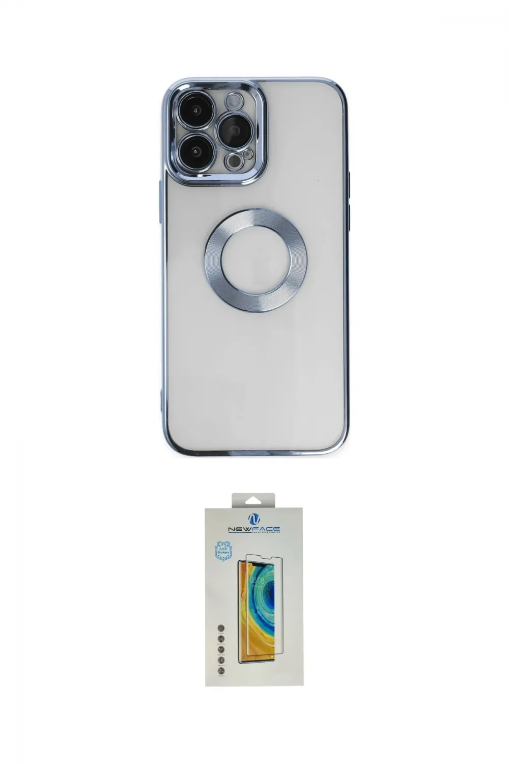 ieg™ iPhone 14 Pro Max Kılıf Pusula Form - Siyah Polymer Nano Ekran Koruyucu