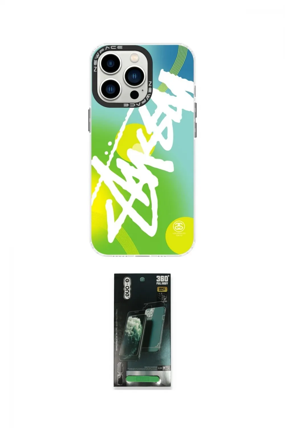 ieg™ iPhone 14 Pro Max Kılıf Siluet Çizgi Koleksiyonu - Şeffaf 360 Full Body Arka Koruyucu