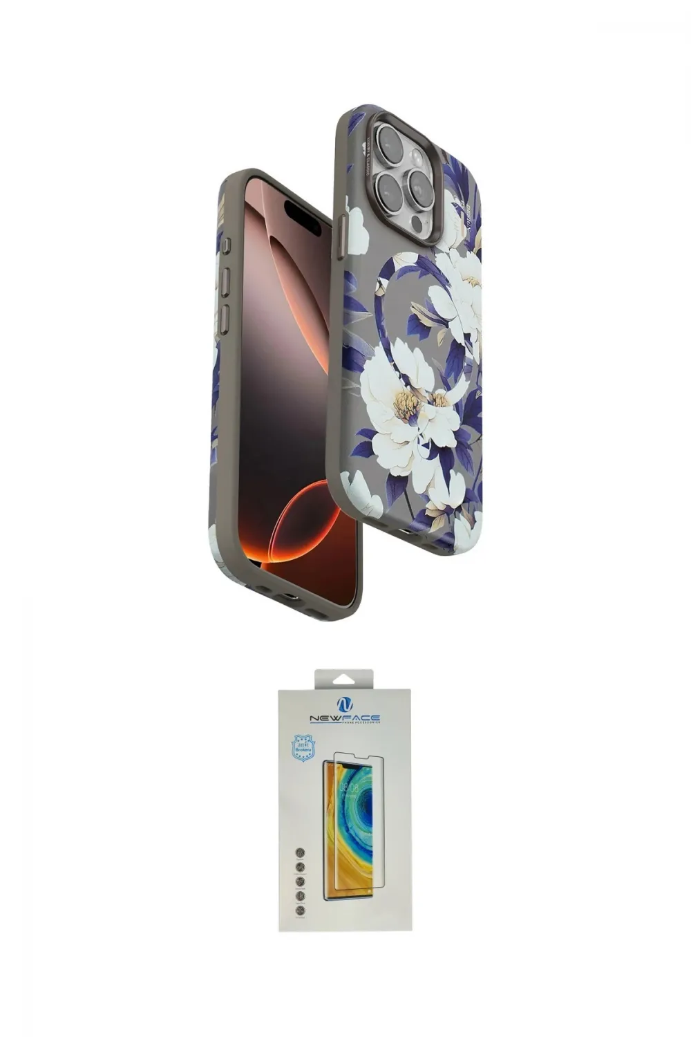 ieg™ iPhone 14 Pro Max Kılıf Siluet Doku - Siyah Polymer Nano Ekran Koruyucu