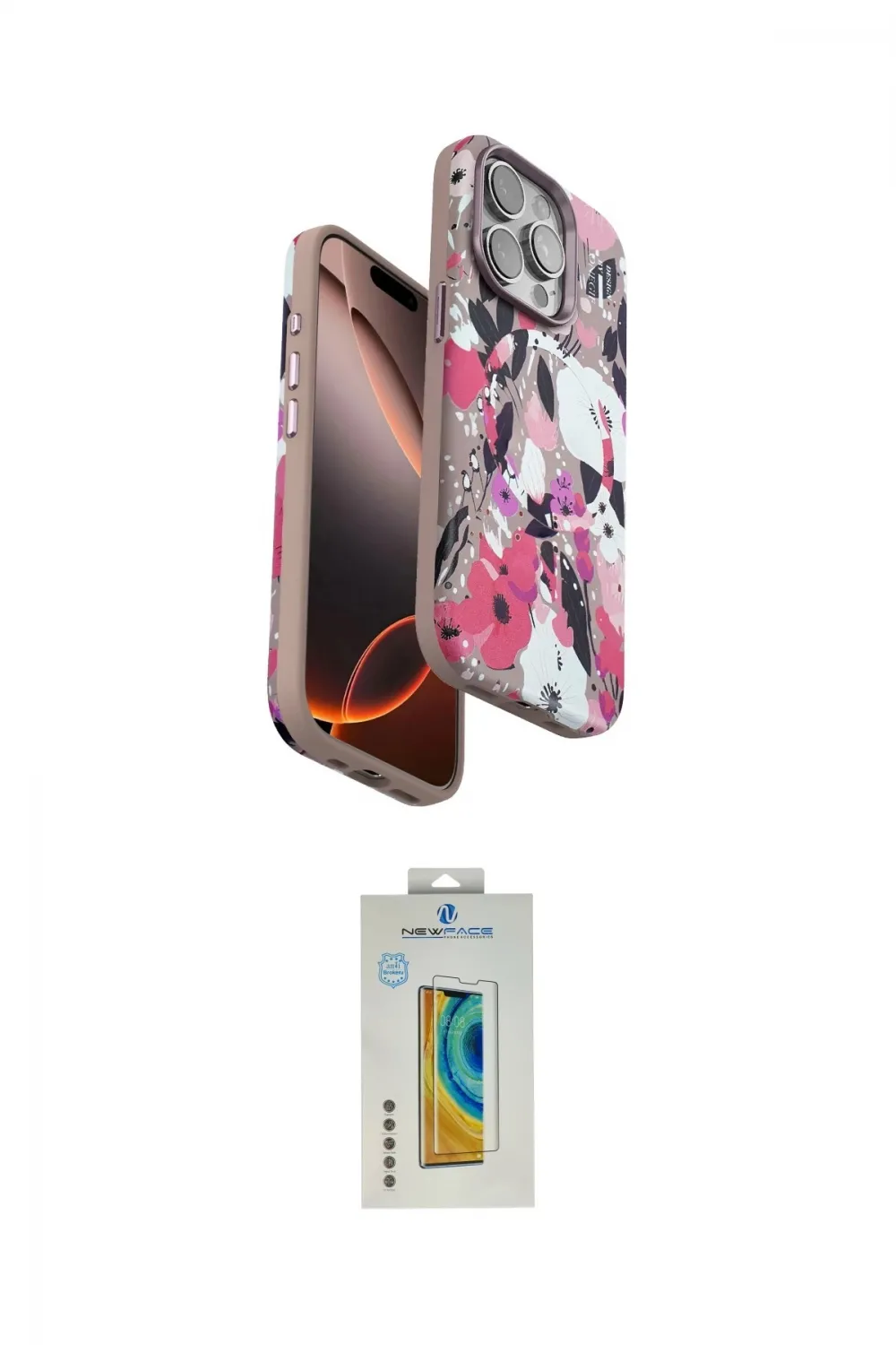 ieg™ iPhone 14 Pro Max Kılıf Siluet Doku - Siyah Polymer Nano Ekran Koruyucu