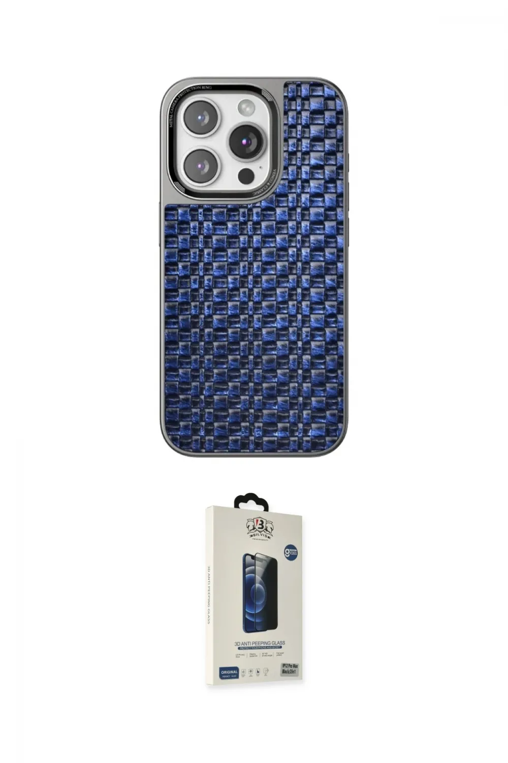ieg™ iPhone 14 Pro Max Kılıf Siluet Form Serisi - Siyah Bilvis Hayalet Cam Ekran Koruyucu