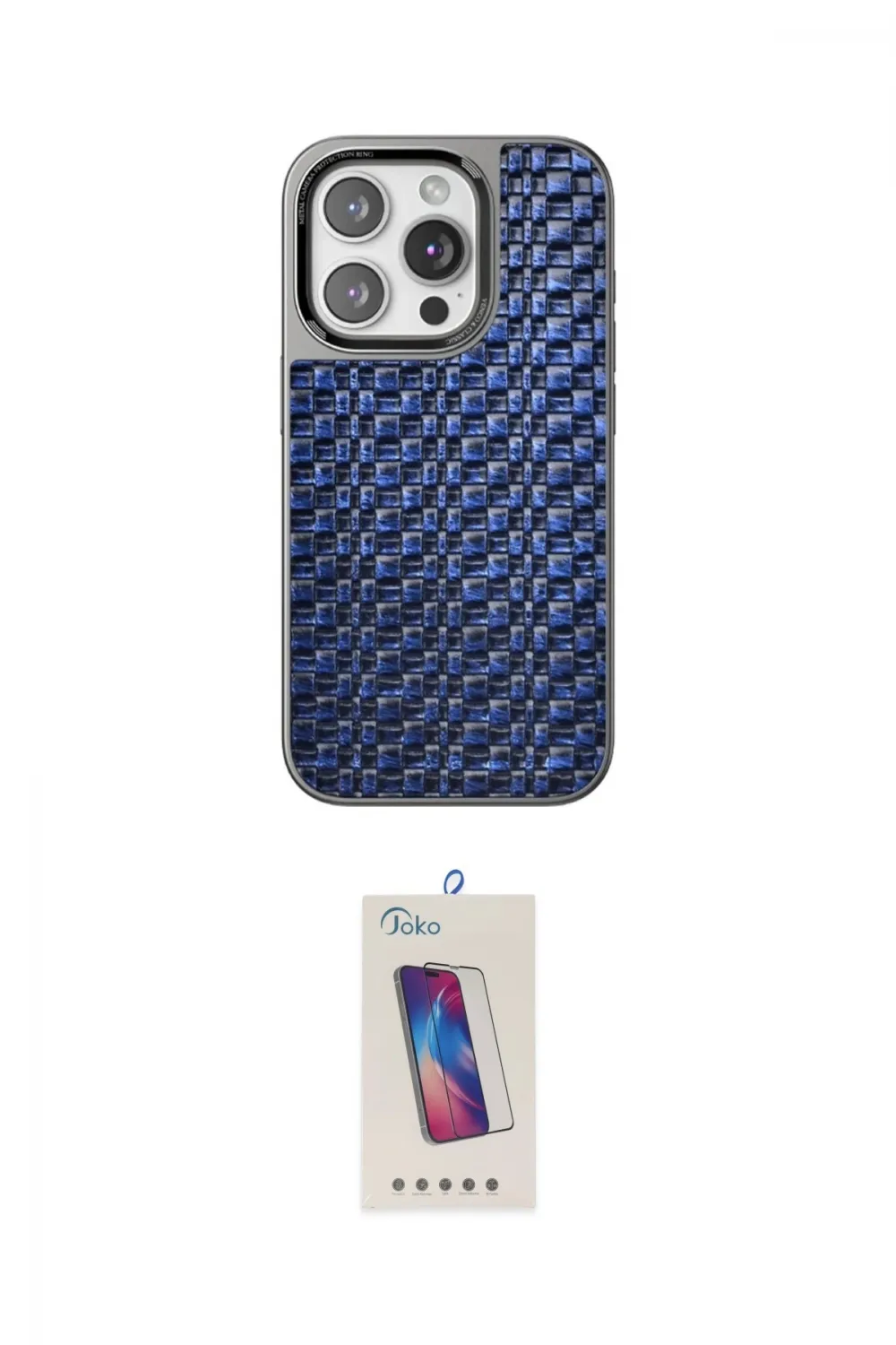 ieg™ iPhone 14 Pro Max Kılıf Siluet Form Serisi - Siyah Joko 5D Cam