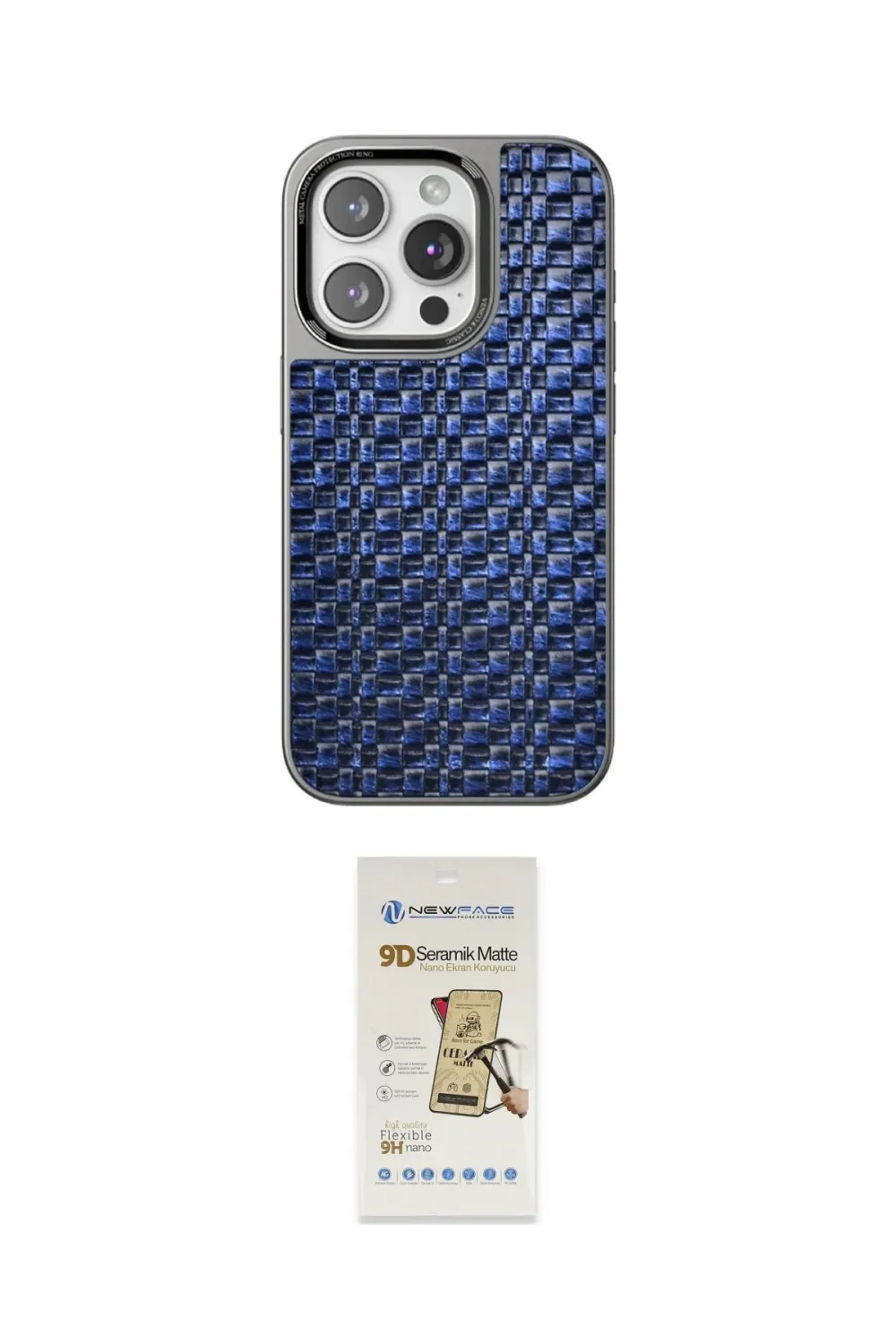 ieg™ iPhone 14 Pro Max Kılıf Siluet Form Serisi - Siyah Mat Seramik Nano Ekran Koruyucu
