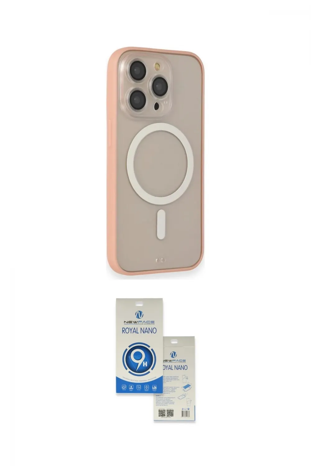 ieg™ iPhone 14 Pro Max Kılıf Siluet Işık Koleksiyonu - Şeffaf Royal Nano Ekran Koruyucu