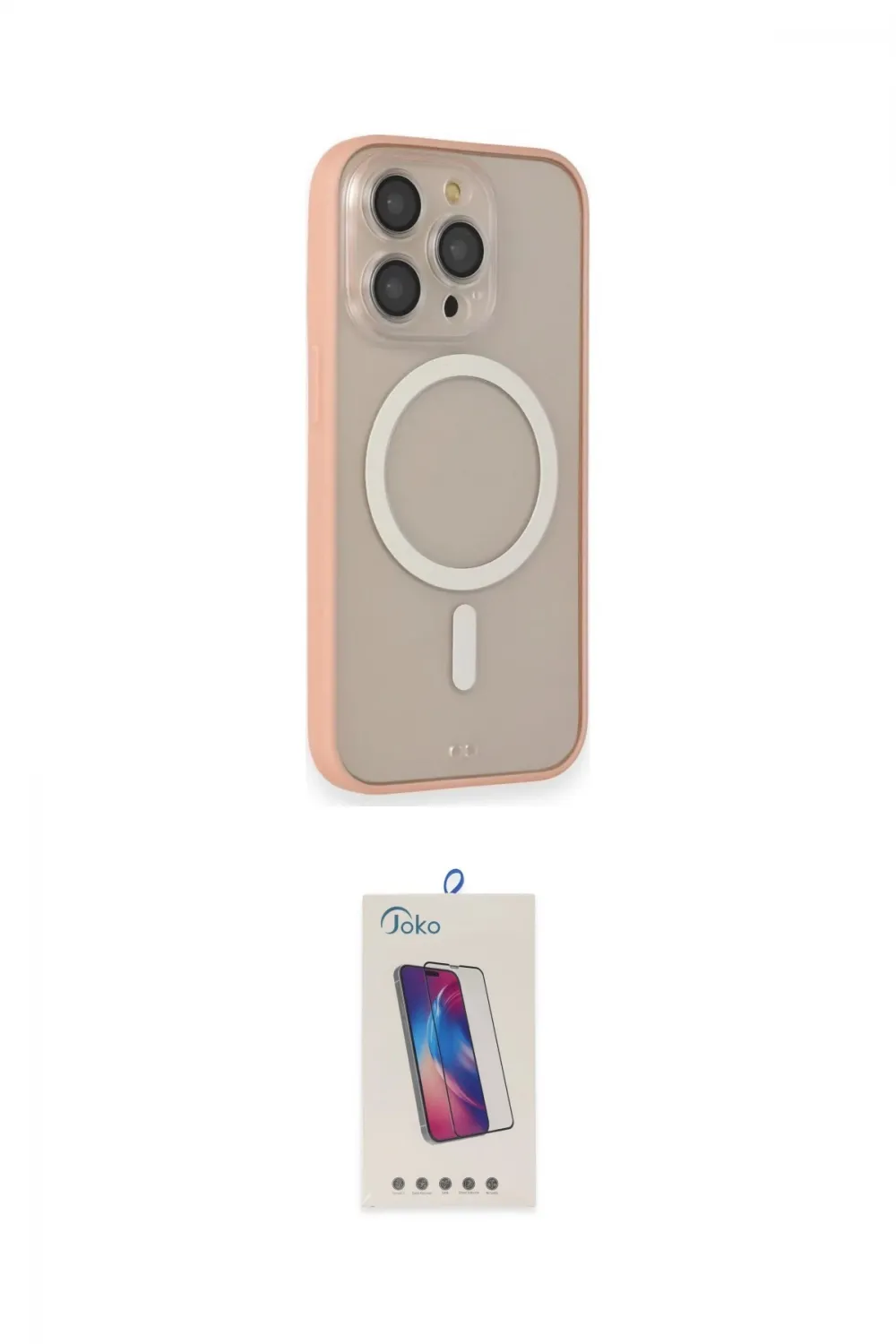 ieg™ iPhone 14 Pro Max Kılıf Siluet Işık Koleksiyonu - Siyah Joko 5D Cam