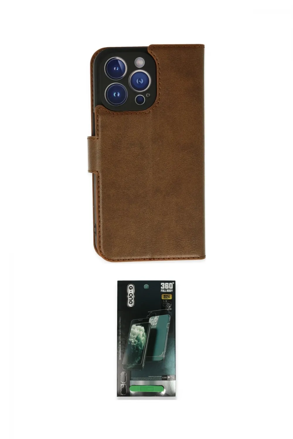 ieg™ iPhone 14 Pro Max Kılıf Siluet Işık Serisi - Şeffaf 360 Full Body Arka Koruyucu