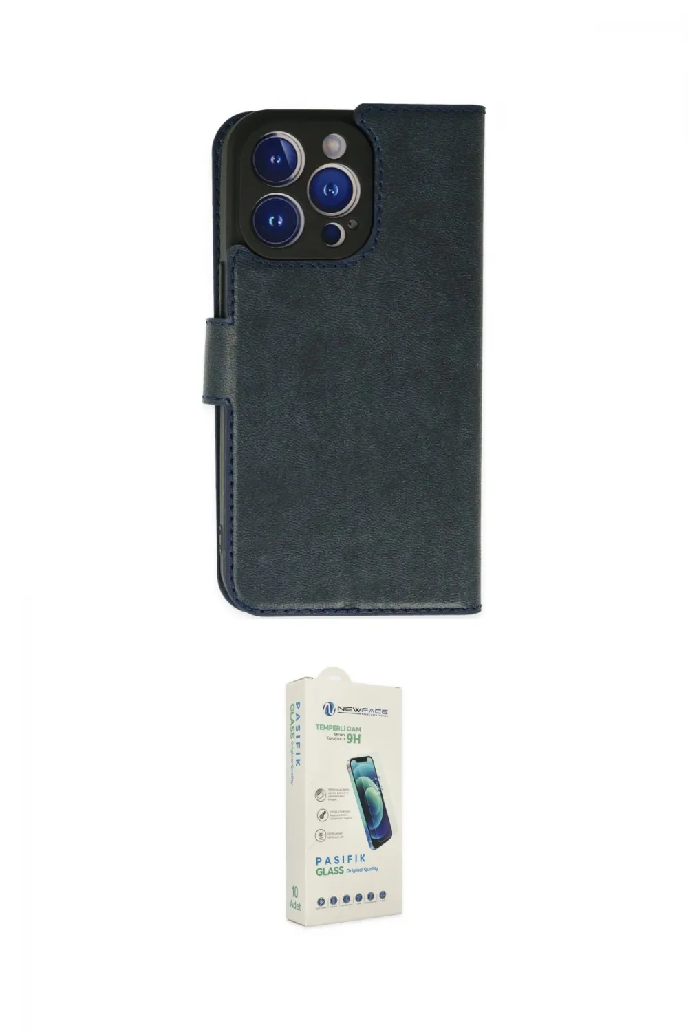 ieg™ iPhone 14 Pro Max Kılıf Siluet Işık Serisi - Şeffaf Pasifik Cam Ekran Koruyucu