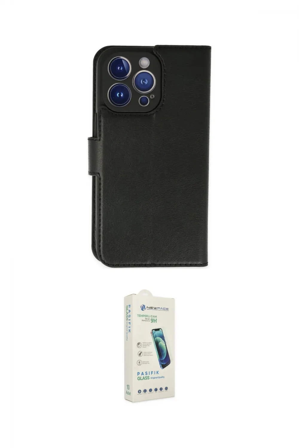 ieg™ iPhone 14 Pro Max Kılıf Siluet Işık Serisi - Şeffaf Pasifik Cam Ekran Koruyucu