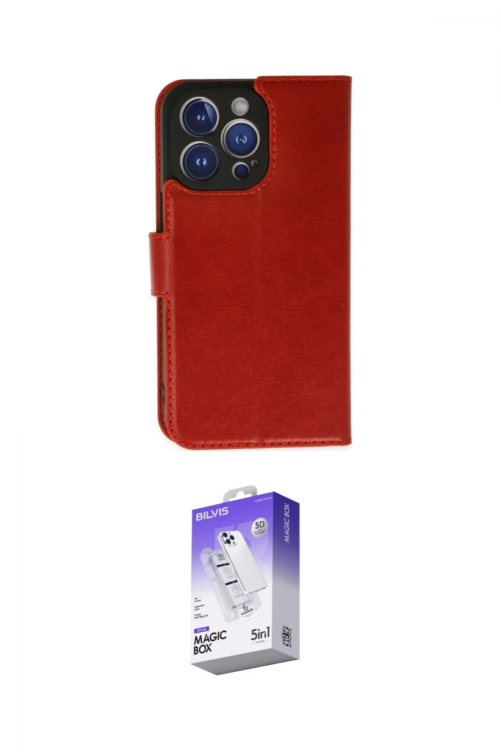 ieg™ iPhone 14 Pro Max Kılıf Siluet Işık Serisi - Siyah Bilvis 5in1 3D Magic Cam Ekran Koruyucu