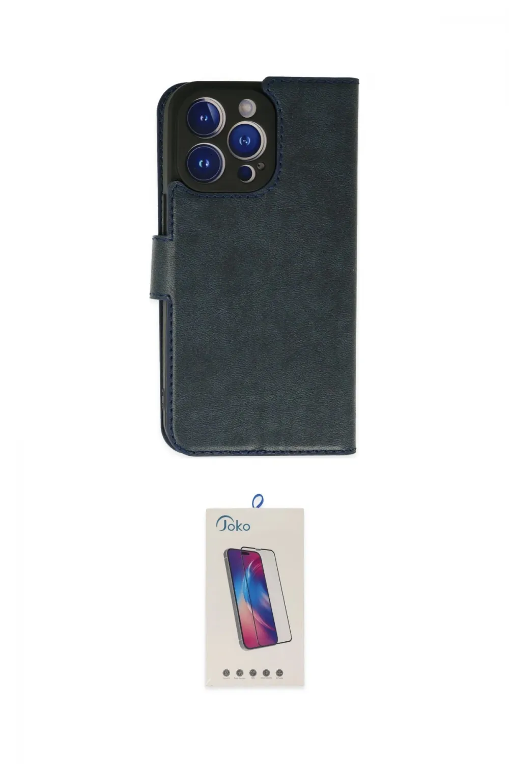 ieg™ iPhone 14 Pro Max Kılıf Siluet Işık Serisi - Siyah Joko 5D Cam