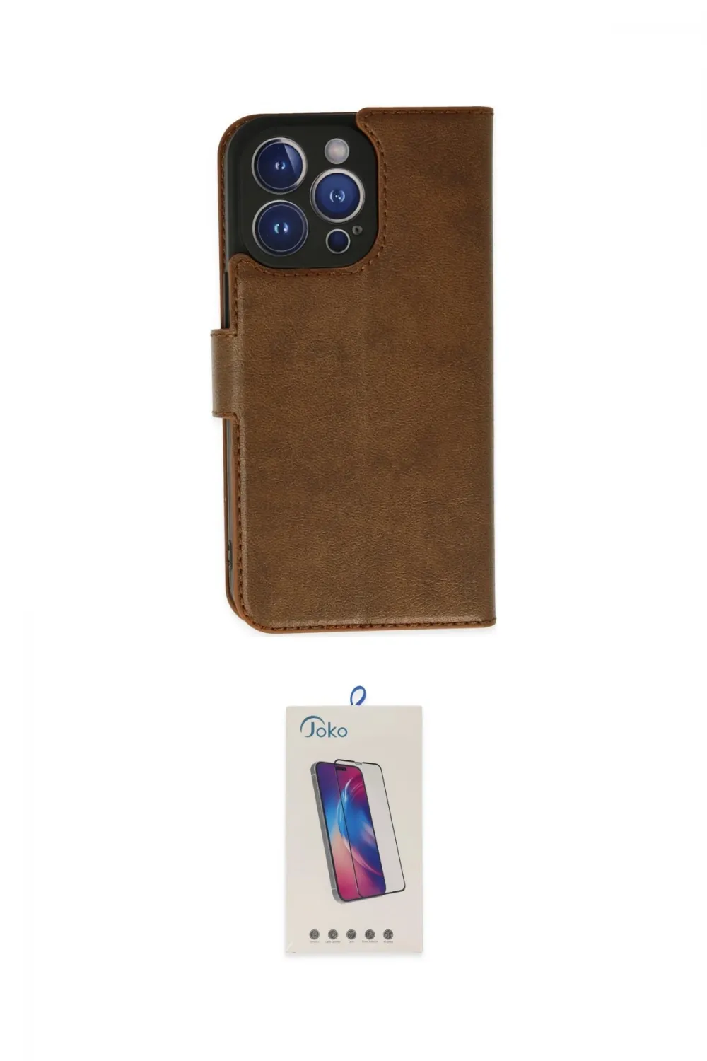 ieg™ iPhone 14 Pro Max Kılıf Siluet Işık Serisi - Siyah Joko 5D Cam