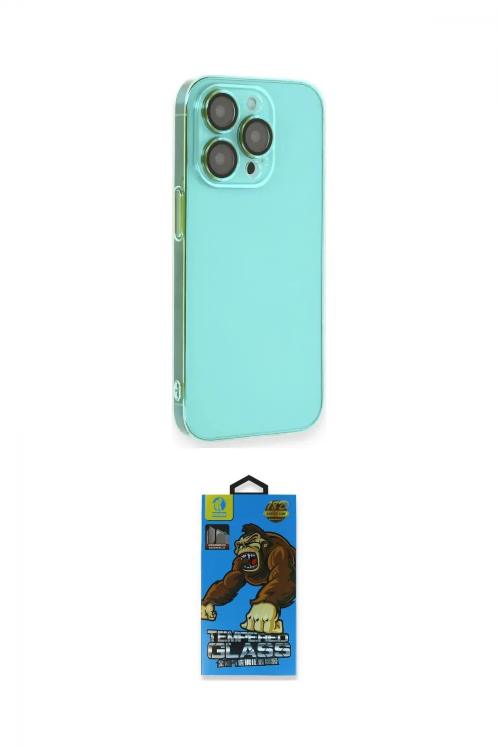 ieg™ iPhone 14 Pro Max Kılıf Siluet Minimal Özel Seri - Siyah 18D Cam Ekran Koruyucu