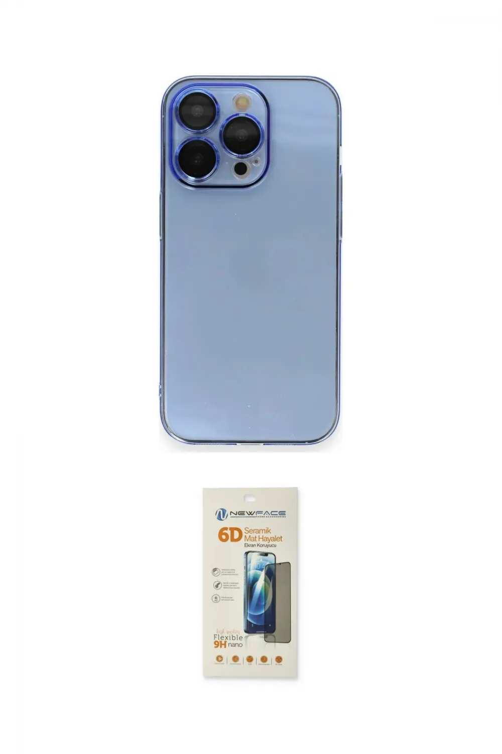 ieg™ iPhone 14 Pro Max Kılıf Siluet Minimal Özel Seri - Siyah 6D Mat Seramik Hayalet Nano Ekran Koruyucu