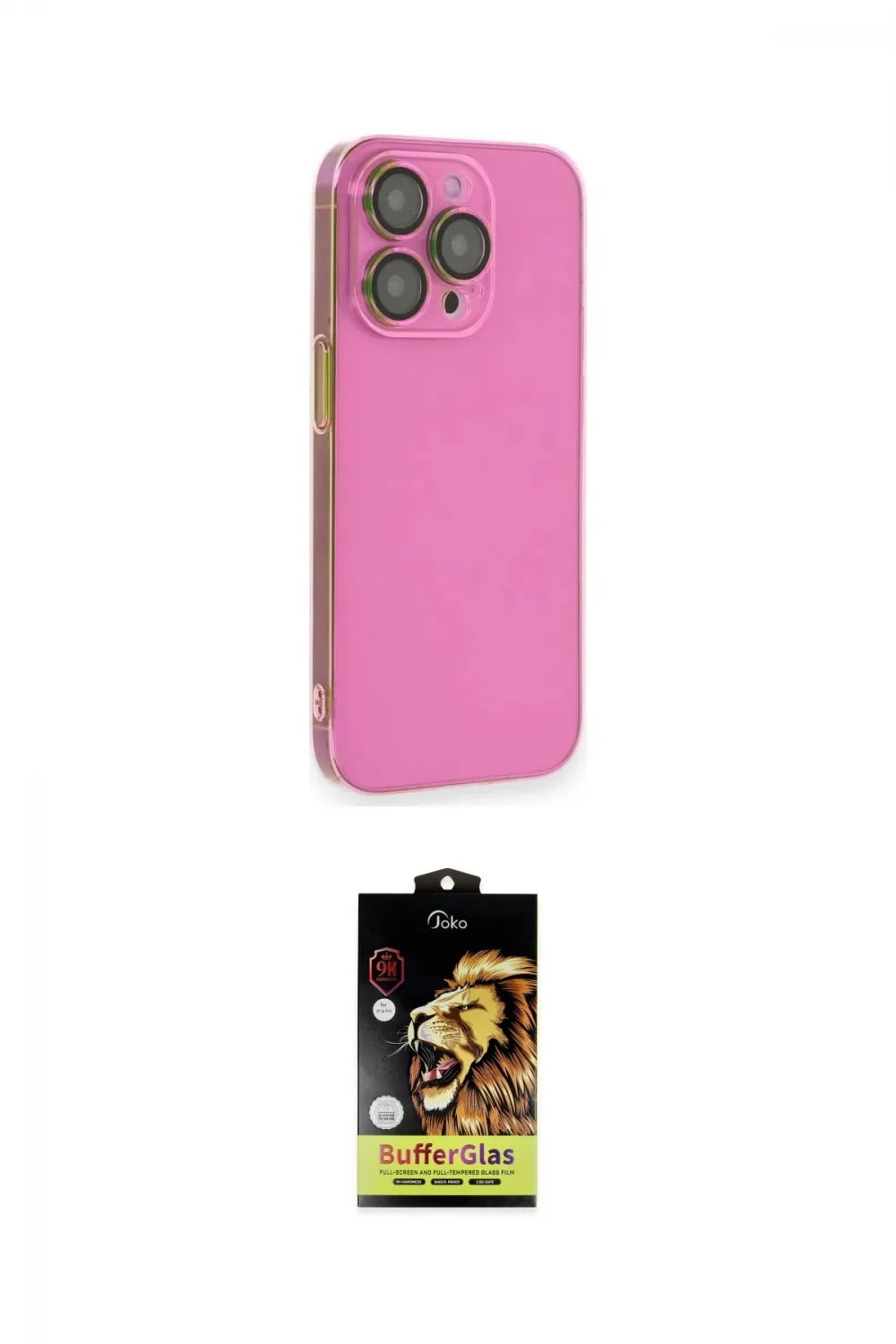 ieg™ iPhone 14 Pro Max Kılıf Siluet Minimal Özel Seri - Siyah Buffer Cam Ekran Koruyucu